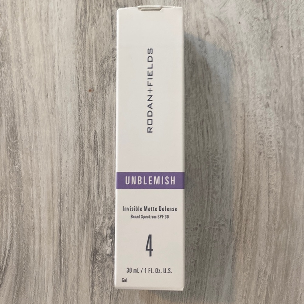 Brand new in the Box Rodan & Fields Unblemish step 4 invisible Matte Defense